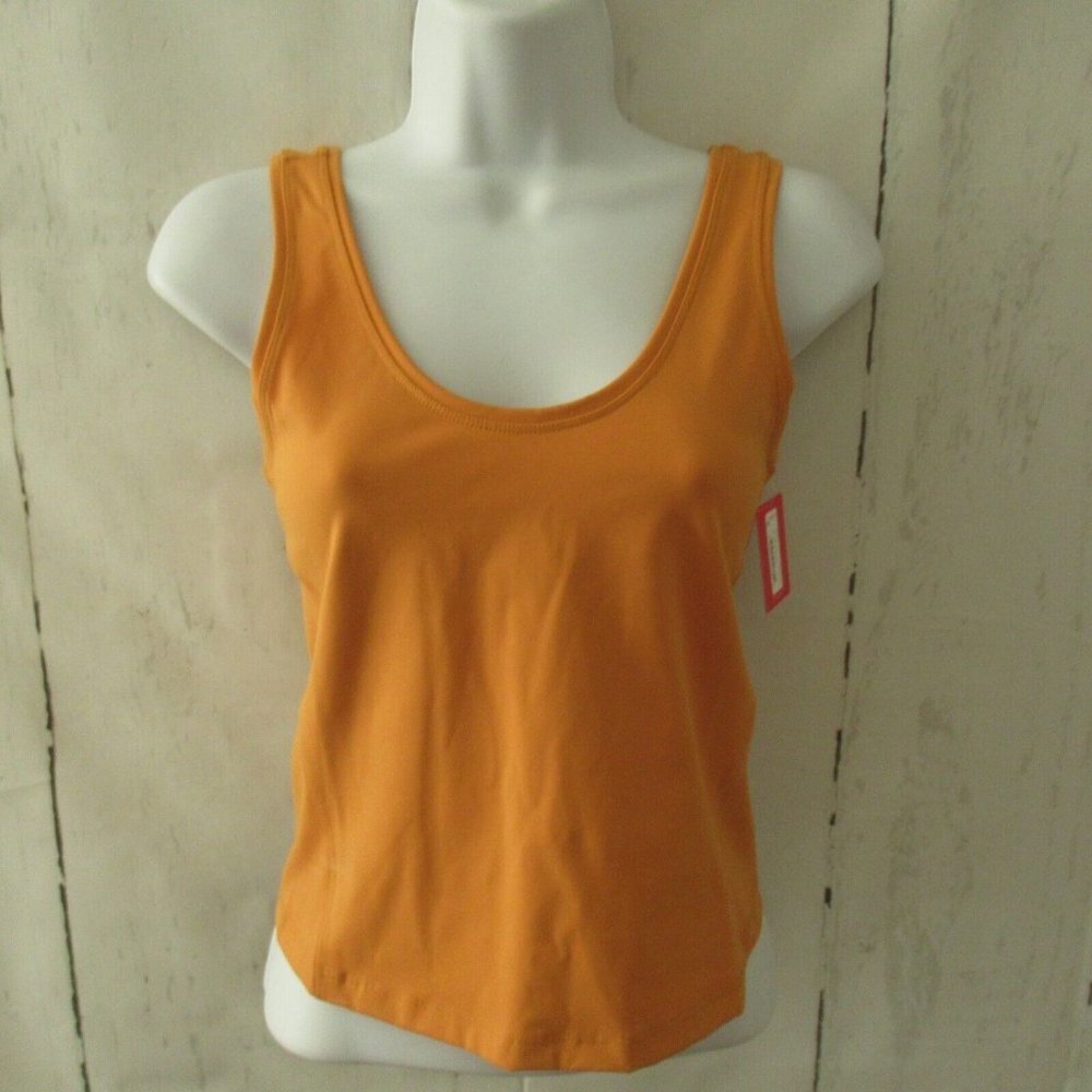 New Spanx Tank Top XS X Small Orange Get Moving Fitted Cropped Golden Hour‎